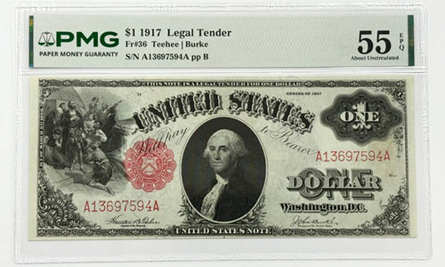 Series 1917 $1 Legal Tender Fr#36 PMG 55EPQ