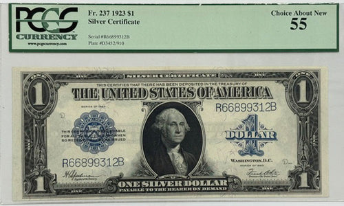 Series 1923 $1 Silver Certificate PCGS 55 FR#237