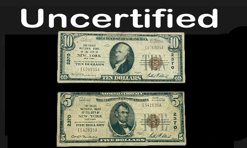 Series 1929 (2) $5 & $10 National Currency VF Charter#2370