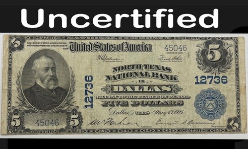 1902 $5 North Texas National Bank In Dallas Fr.609 CH# 12736 Uncertified VF