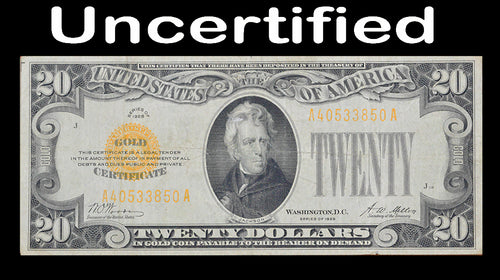 Series 1928 $20 Gold Certificate Fr. 2402 VF