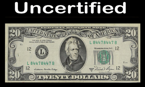 Series 1981A $20 Small Size Federal Reserve "Repeater" Note Uncertified AU