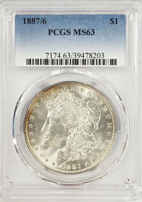 1887/6 $1 Morgan PCGS MS63