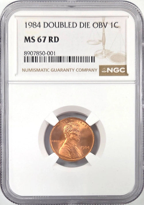 1984 Doubled Die OBV 1C NGC MS67 RD