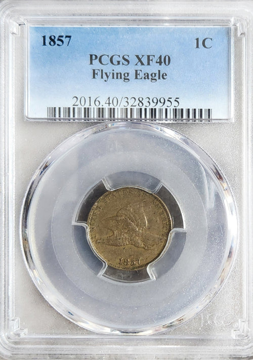 1857 1C Flying Eagle PCGS XF40