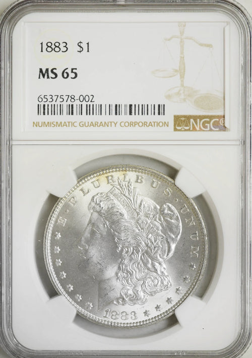 1883 $1 Morgan NGC MS65