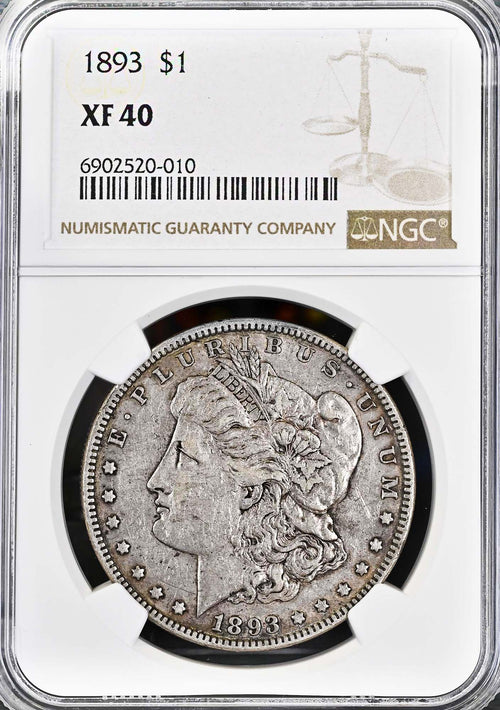 1893 $1 Morgan NGC XF40