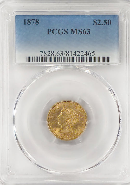 1878 $2.50 Gold Liberty PCGS MS63