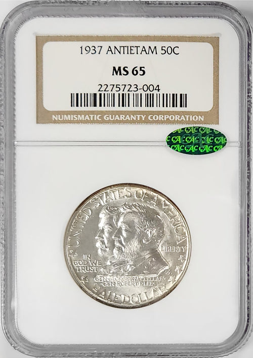 1937 50C Antietam NGC MS65 CAC