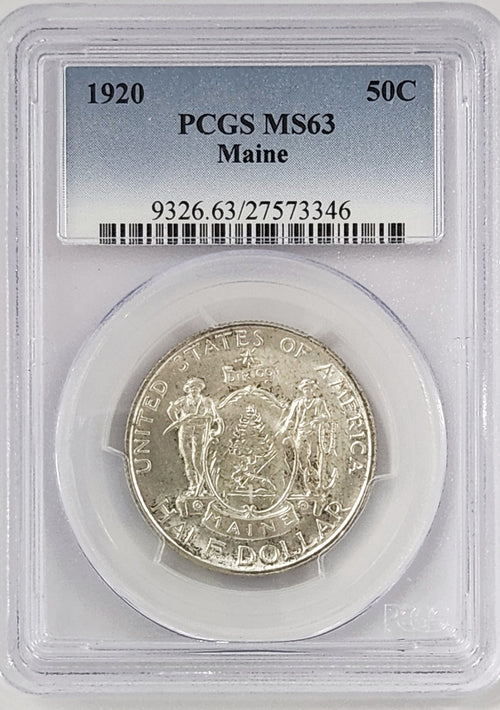 1920 50C Maine Centennial PCGS MS63
