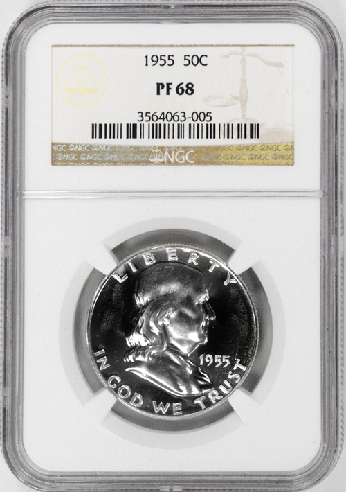 1955 50C Franklin NGC PF68