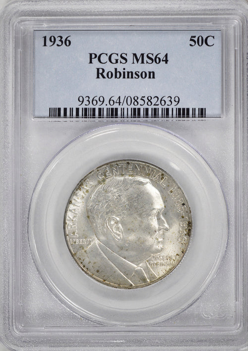 1936 50C Robinson Arkansas Centennial PCGS MS64