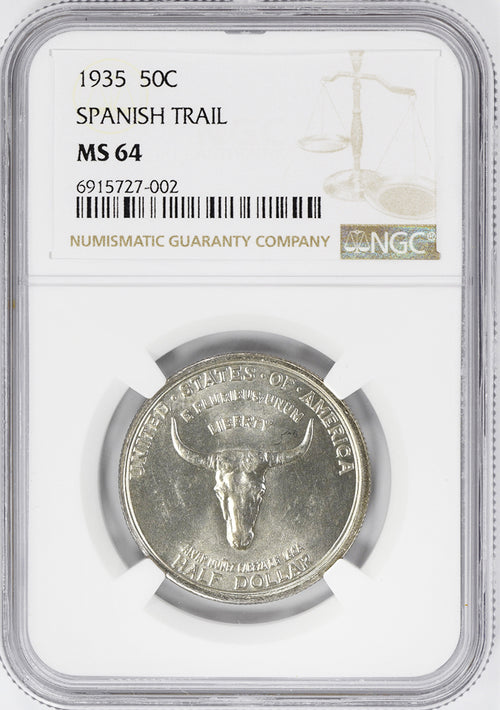 1935 50C Spanish Trail NGC MS64