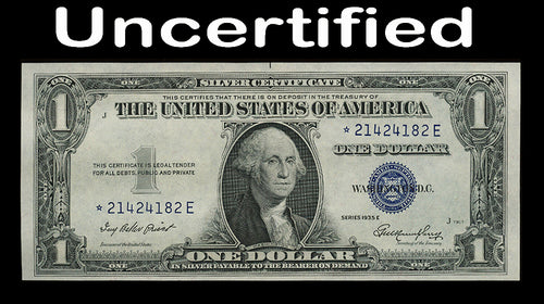 Series 1935E $1 Silver Certificate Star Note Fr. 1614* Blue Seal Gem Unc.