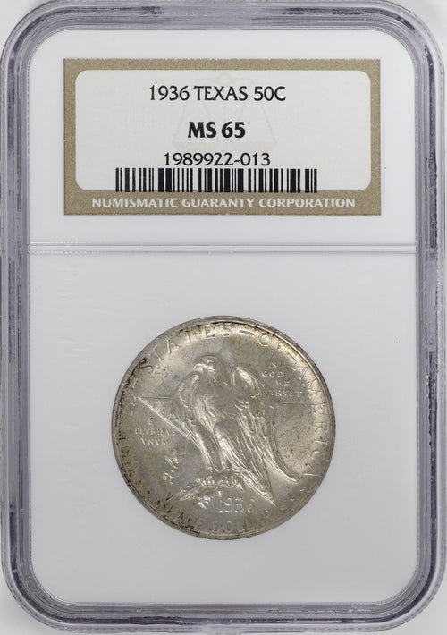 1936 50C Texas Independence Centennial NGC MS65