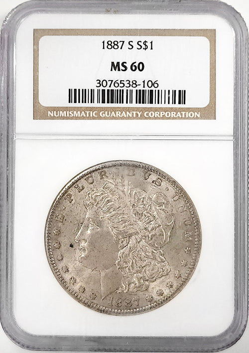 1887-S $1 Morgan NGC MS60