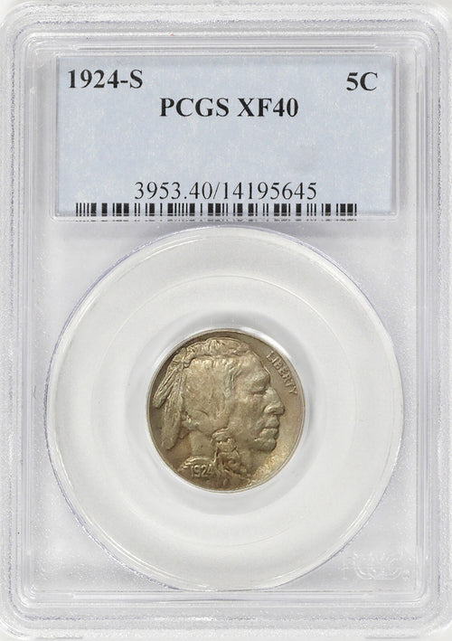 1924-S 5C Buffalo PCGS XF40