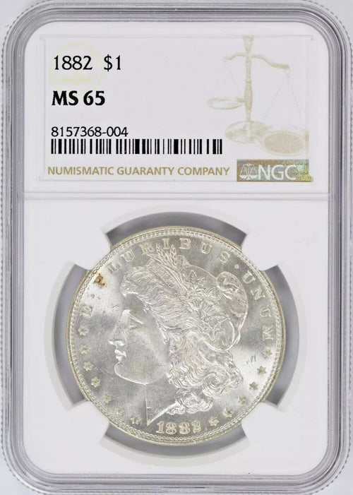 1882 $1 Morgan NGC MS65