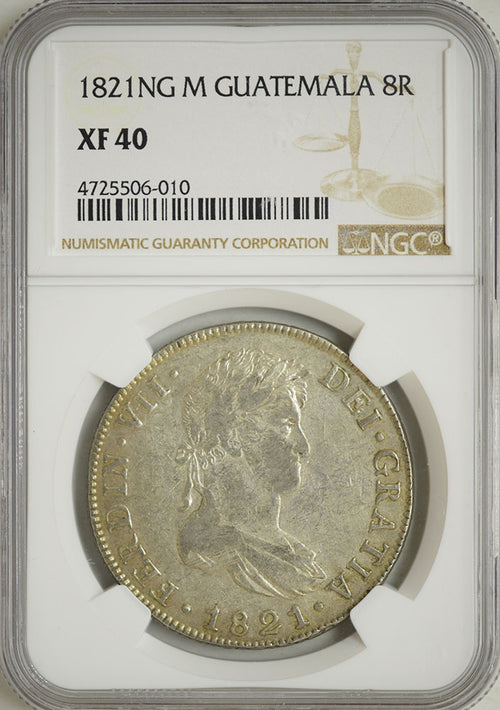1821NG M Guatemala 8 Reales NGC XF40