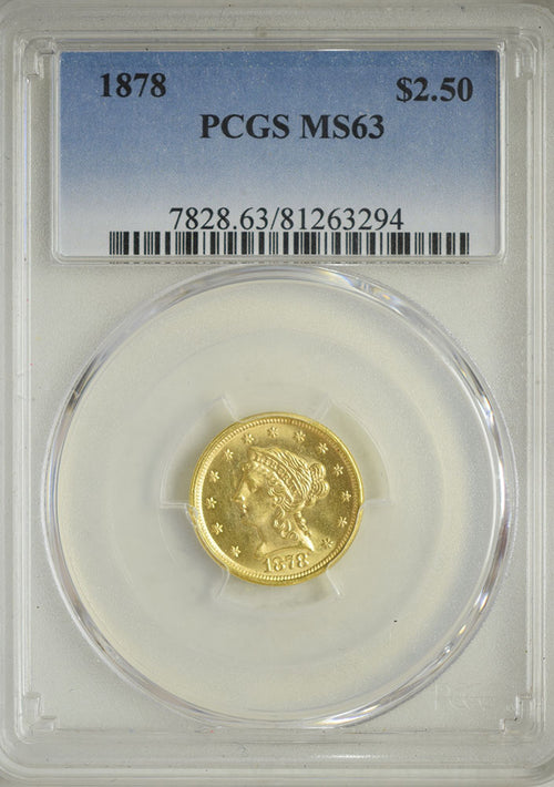 1878 $2.5 Gold Liberty PCGS MS63