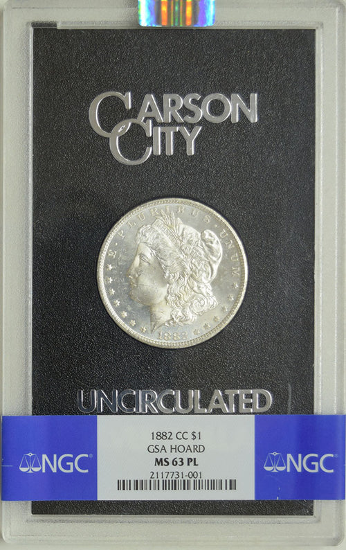 1882-CC Morgan $1 GSA Hoard NGC MS63PL