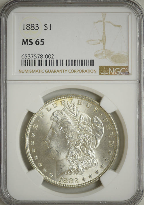 1883 $1 Morgan NGC MS65