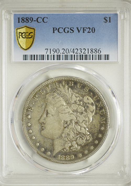 1889-CC Morgan $1 PCGS VF20