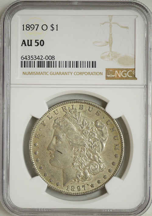 1897-O $1 Morgan NGC AU50