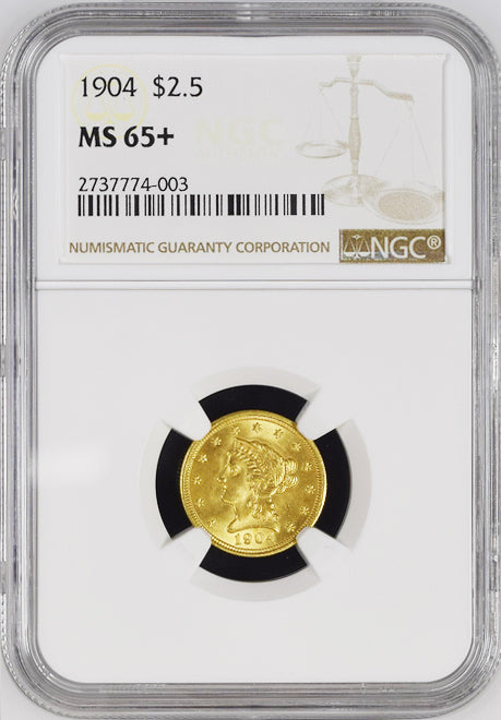 1904 $2.5 Gold Liberty NGC MS65+