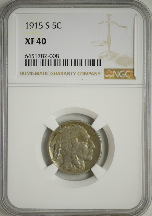 1915-S Buffalo 5C NGC XF40