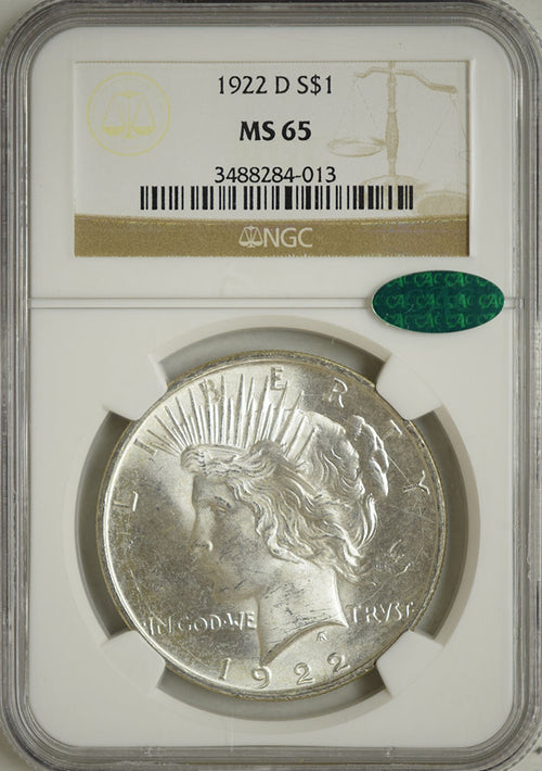 1922-D S$1 NGC MS65 CAC