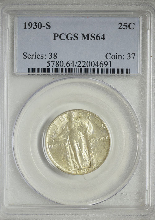 1930-S 25C PCGS MS64