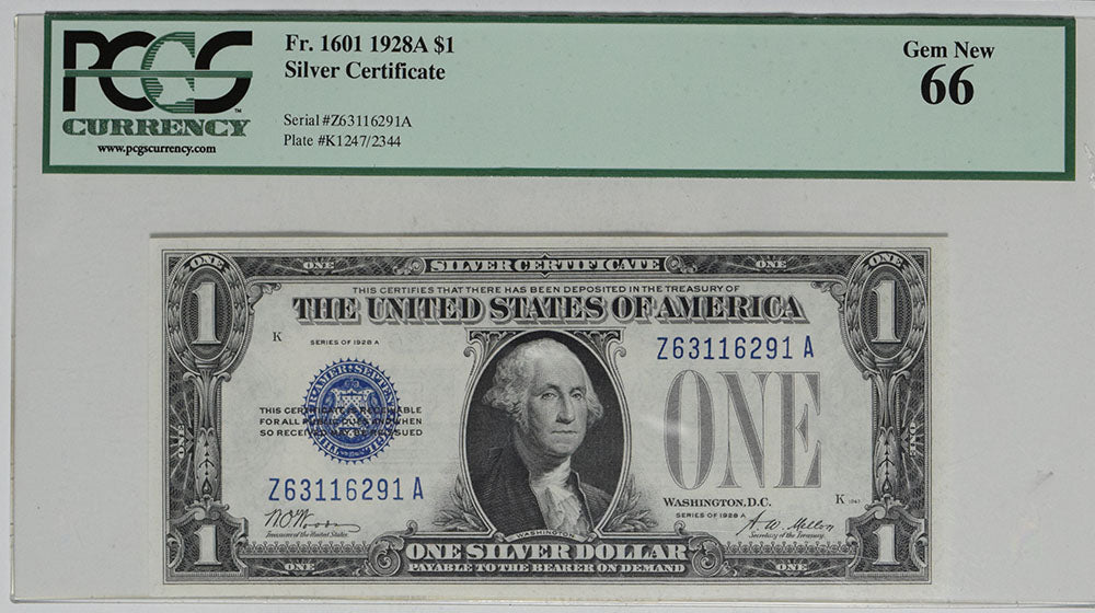 One Dollar Silver Certificate blue seal - Exchange yours today